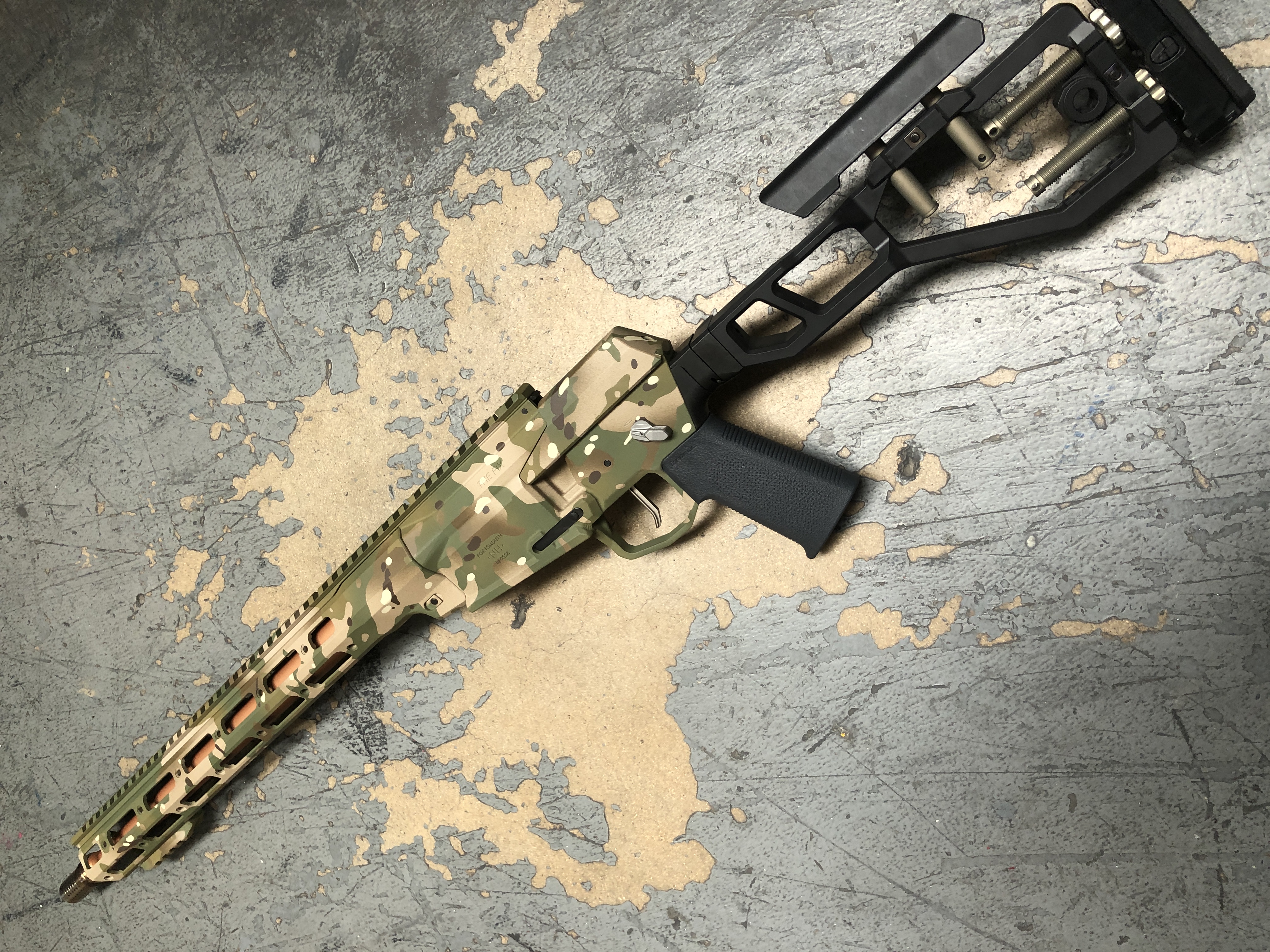 Camo Rifle Cerakoted using Desert Sand, Camo® Pale Green and Benelli ...