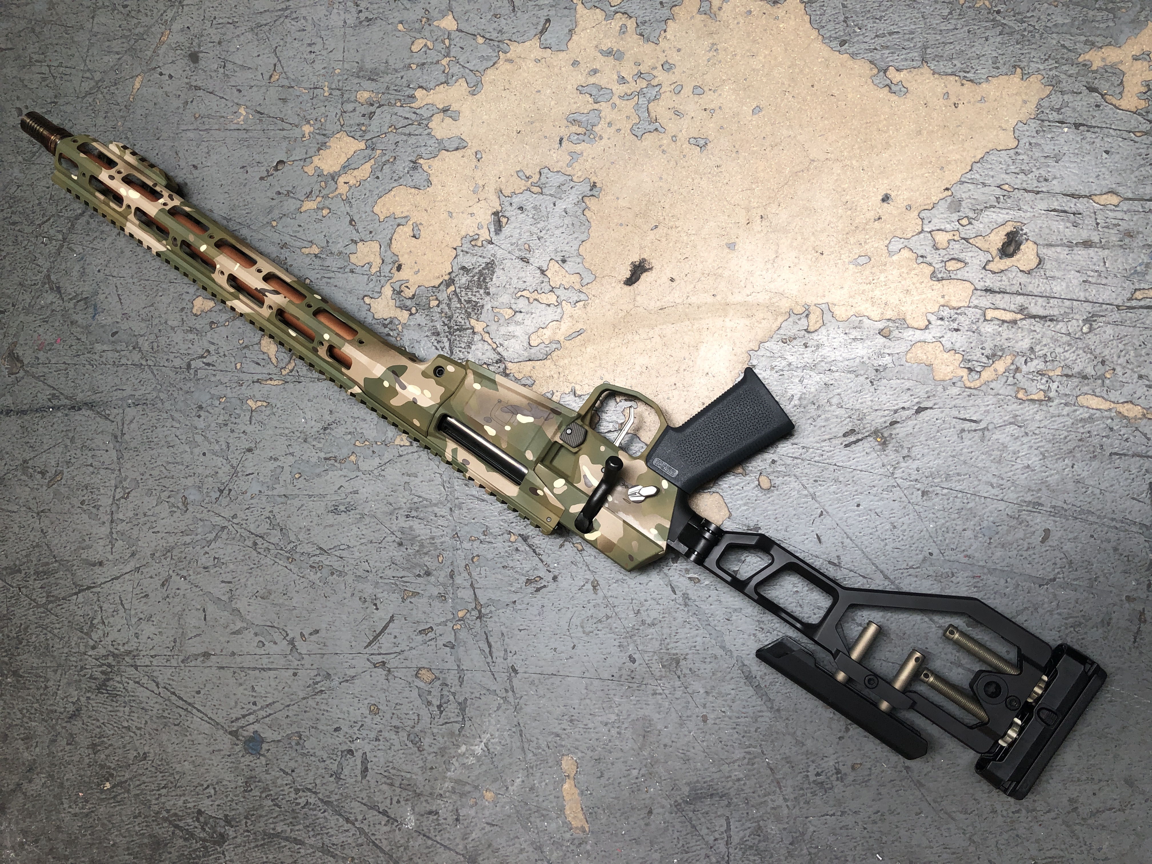 Camo Rifle Cerakoted using Desert Sand, Camo® Pale Green and Benelli ...