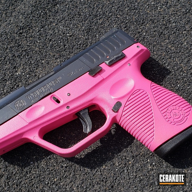 Taurus Slim Cerakoted using Prison Pink | Cerakote