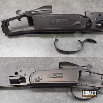 Krieghoff K-80 Shotgun Receiver Cerakoted Using Blackout