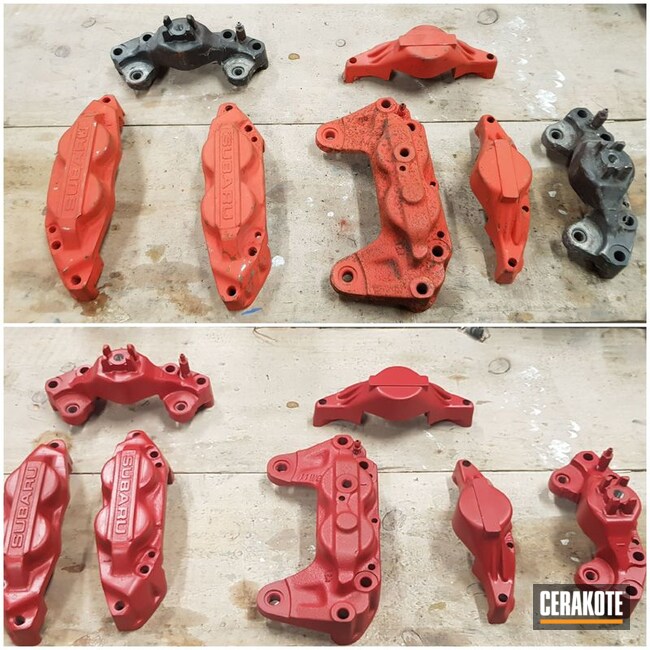 Calipers Cerakoted Using Ruby Red