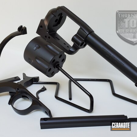 Powder Coating: Graphite Black H-146,Western Six Shooter,S.H.O.T,.22,Revolver