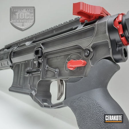 Powder Coating: S.H.O.T,Armor Black H-190,Ascend Armory,RUBY RED H-306,AR-15,AR Build,Tactical Grey H-227