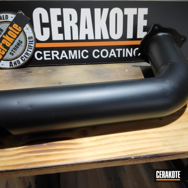 Custom Exhaust Cerakoted Using Cerakote Glacier Black