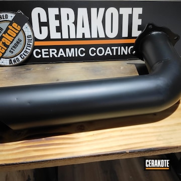 Custom Exhaust Cerakoted Using Cerakote Glacier Black