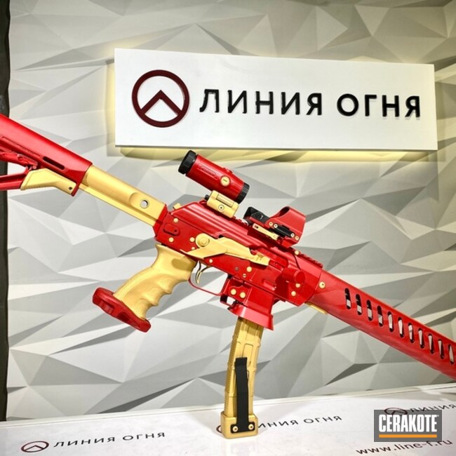 Iron Man Theme Ak Cerakoted Using Gold And Ruby Red