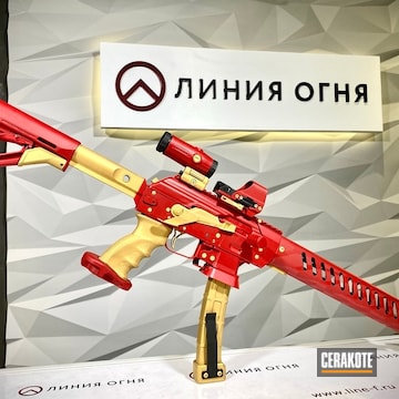 Iron Man Theme Ak Cerakoted Using Gold And Ruby Red