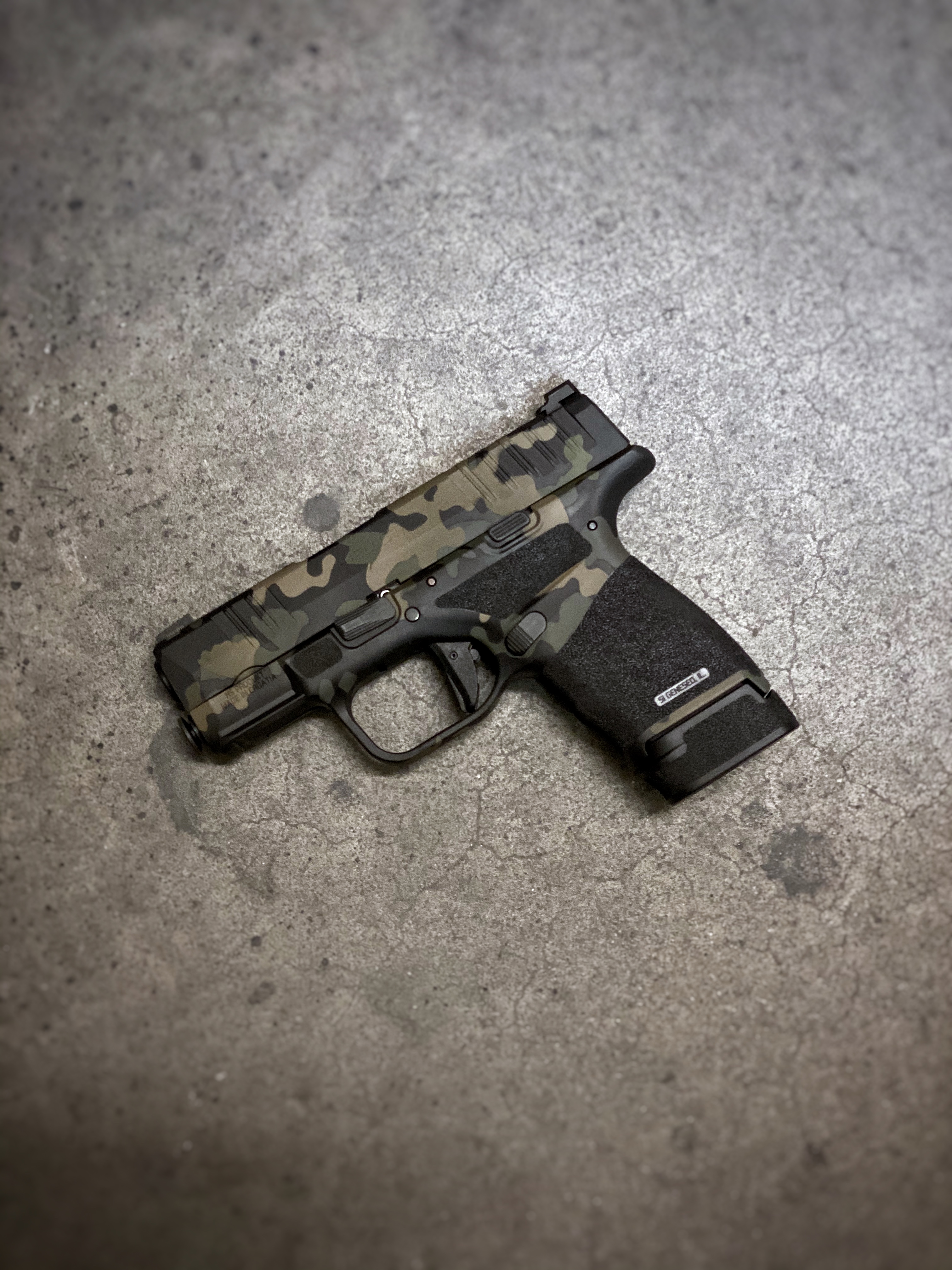 Camo Springfield Armory Hellcat Cerakoted using Desert Sand, Coyote Tan ...