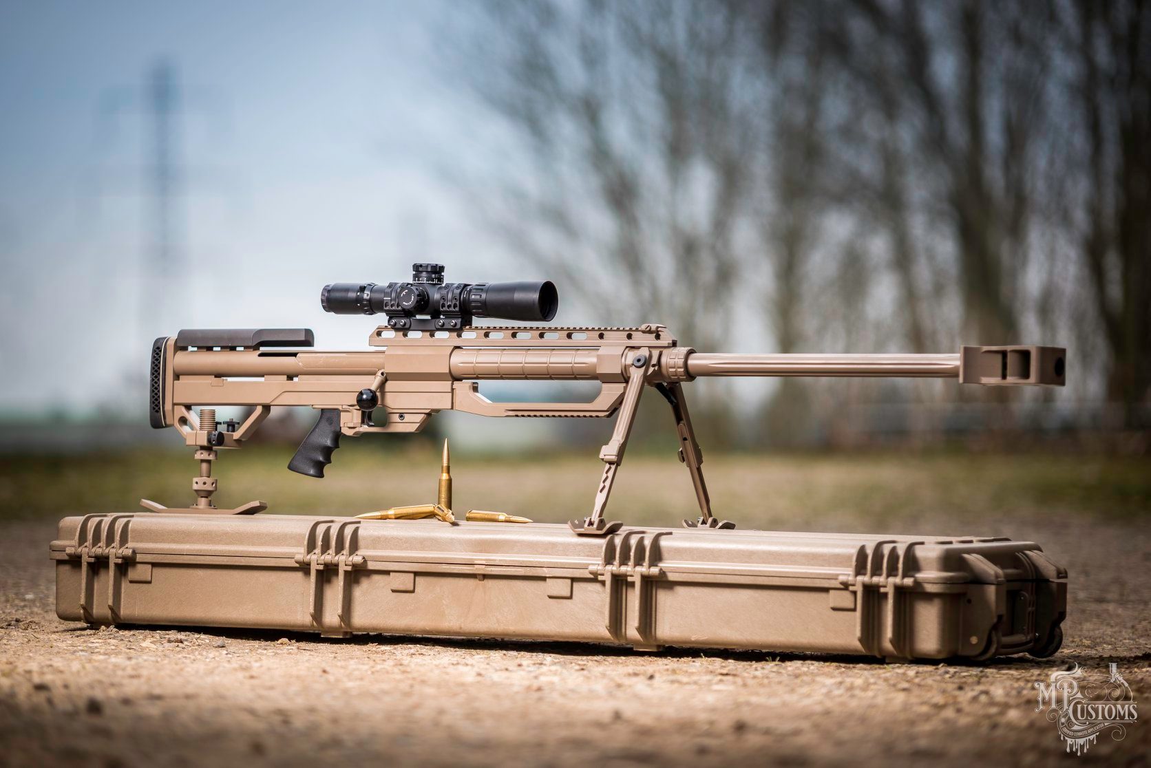 416 Barret Rifle Cerakoted using M17 Coyote Tan | Cerakote