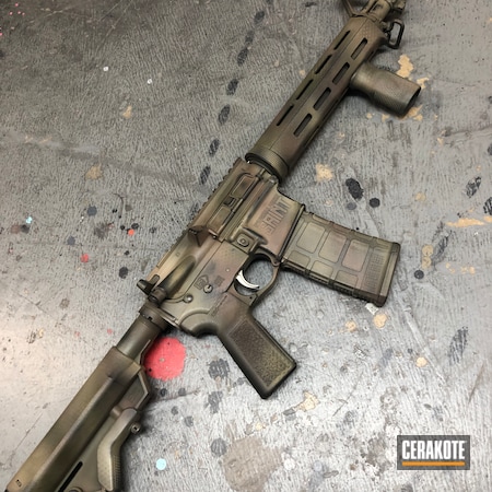 Powder Coating: S.H.O.T,Springfield Armory,rattlecan,Rifle,Worn,Coyote Tan H-235,Distressed,Springfield Armory Saint,Armor Black H-190,Rattle Can Spray,Federal Brown H-212,Tactical Rifle,Battleworn