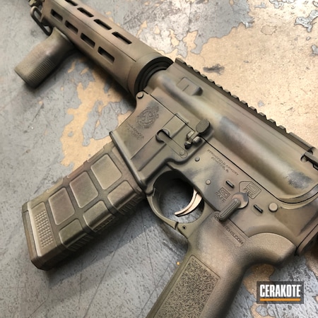 Powder Coating: S.H.O.T,Springfield Armory,rattlecan,Rifle,Worn,Coyote Tan H-235,Distressed,Springfield Armory Saint,Armor Black H-190,Rattle Can Spray,Federal Brown H-212,Tactical Rifle,Battleworn