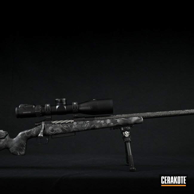 Custom Kryptek Rifle Cerakoted Using Tactical Grey, Sig™ Dark Grey And Graphite Black