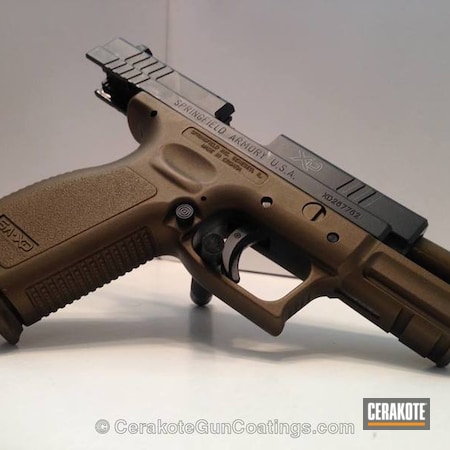 Powder Coating: Handguns,Springfield Armory,Sniper Grey H-234,Sniper Grey,Burnt Bronze H-148