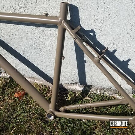 Powder Coating: Bike Frame,FLAT DARK EARTH C-246,Bike Fork,Bicycle,Bicycle Frame,Earthy