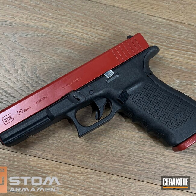 Glock 20 Cerakoted Using Crimson