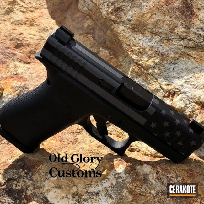 Glock 43x Cerakoted Using Gun Metal Grey And Armor Black
