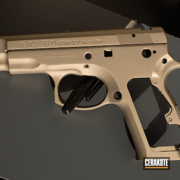 Cz 75 D Compact Cerakoted Using Bright Nickel, Burnt Bronze And Gold