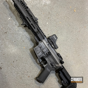 Ar Cerakoted Using Tactical Grey And Graphite Black