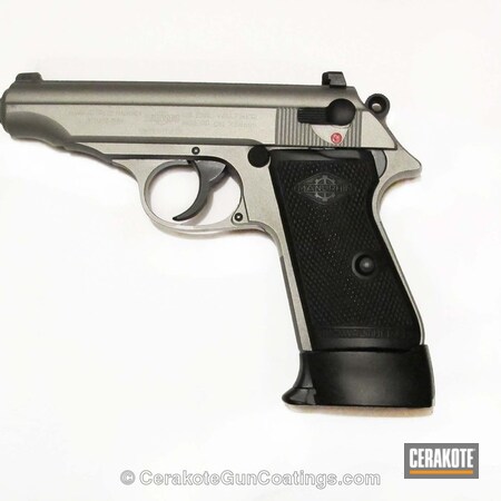 Powder Coating: Handguns,Walther,Armor Black H-190,Satin Mag H-147