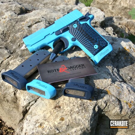 Powder Coating: BLUE RASPBERRY H-329,G10 Scales,Sig Sauer,Pistol,.380,P238,Firearms,Blueberry