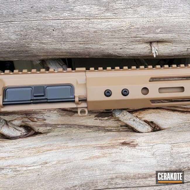 Palmetto State Armory Complete Upper Cerakoted Using Mud Brown And Graphite Black