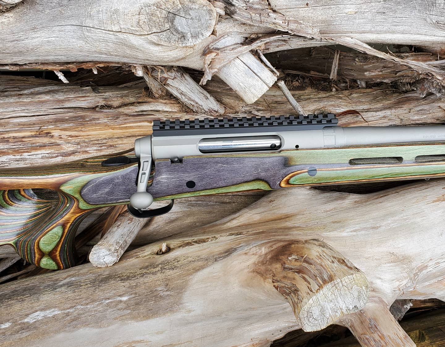 Bolt Action Rifle Cerakoted using Titanium and Graphite Black | Cerakote