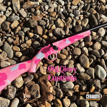 Custom Pink Camo Salvage Arms Rascal Cerakoted Using Hidden White, Bazooka Pink And Pink Sherbet