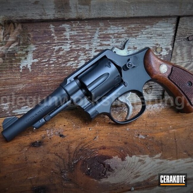 Smith & Wesson Revolver Cerakoted Using Midnight