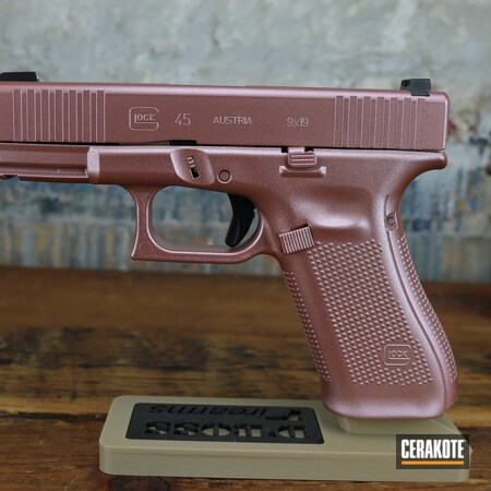 Powder Coating: ROSE GOLD H-327,9mm,Firearm,Glock,Rose Gold,S.H.O.T,Pistol,Glock 45
