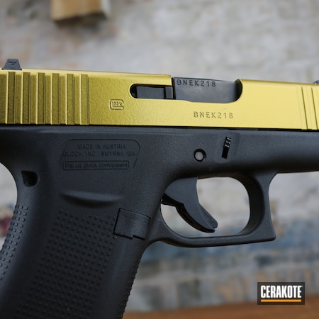 Powder Coating: Glock,S.H.O.T,Pistol,Gold H-122,Firearms,Glock 45