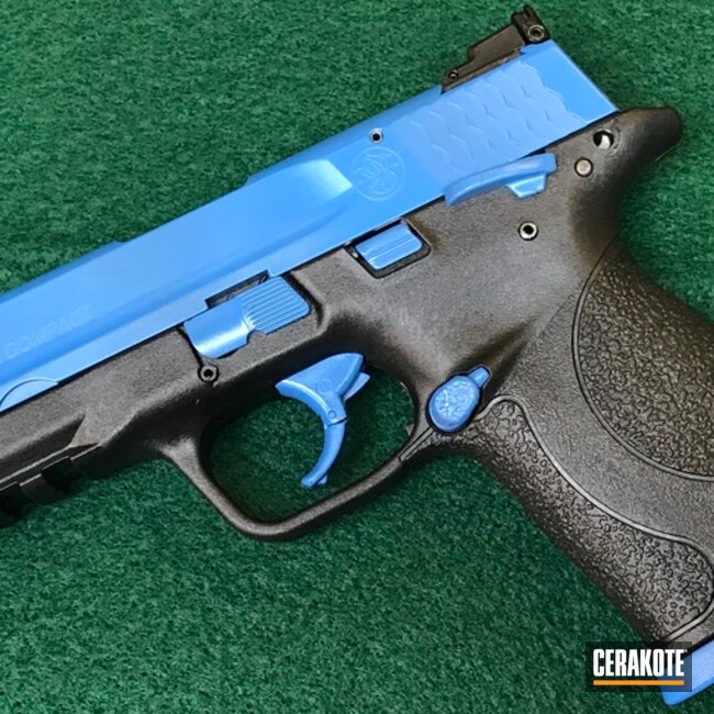 Smith & Wesson M&p Compact 22 Cerakoted Using Sea Blue