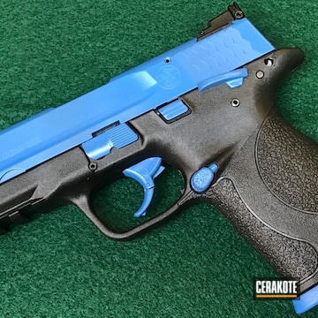 Smith & Wesson M&p Compact 22 Cerakoted Using Sea Blue
