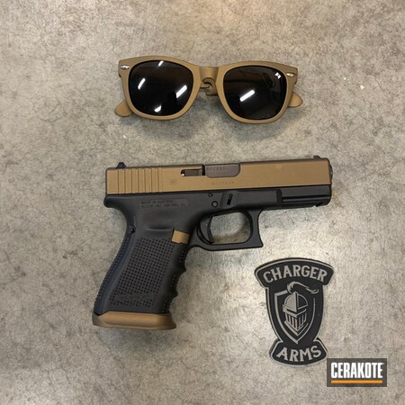 Powder Coating: 9mm,Sunglasses,Glock,S.H.O.T,Glock 19,Burnt Bronze H-148