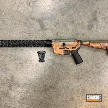 Ar Build Cerakoted Using Highland Green, Copper Suede And Corvette Yellow