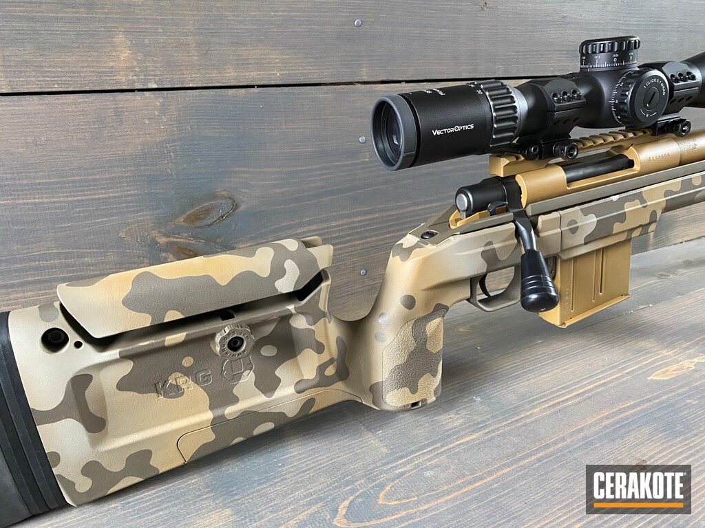 Howa Bolt Action Rifle Cerakoted Using Noveske Tiger Eye Brown Desert Sage And Patriot Brown Cerakote Howa Bolt Action Rifle Cerakoted Using Noveske Tiger Eye Brown Desert Sage And Patriot Brown Cerakote