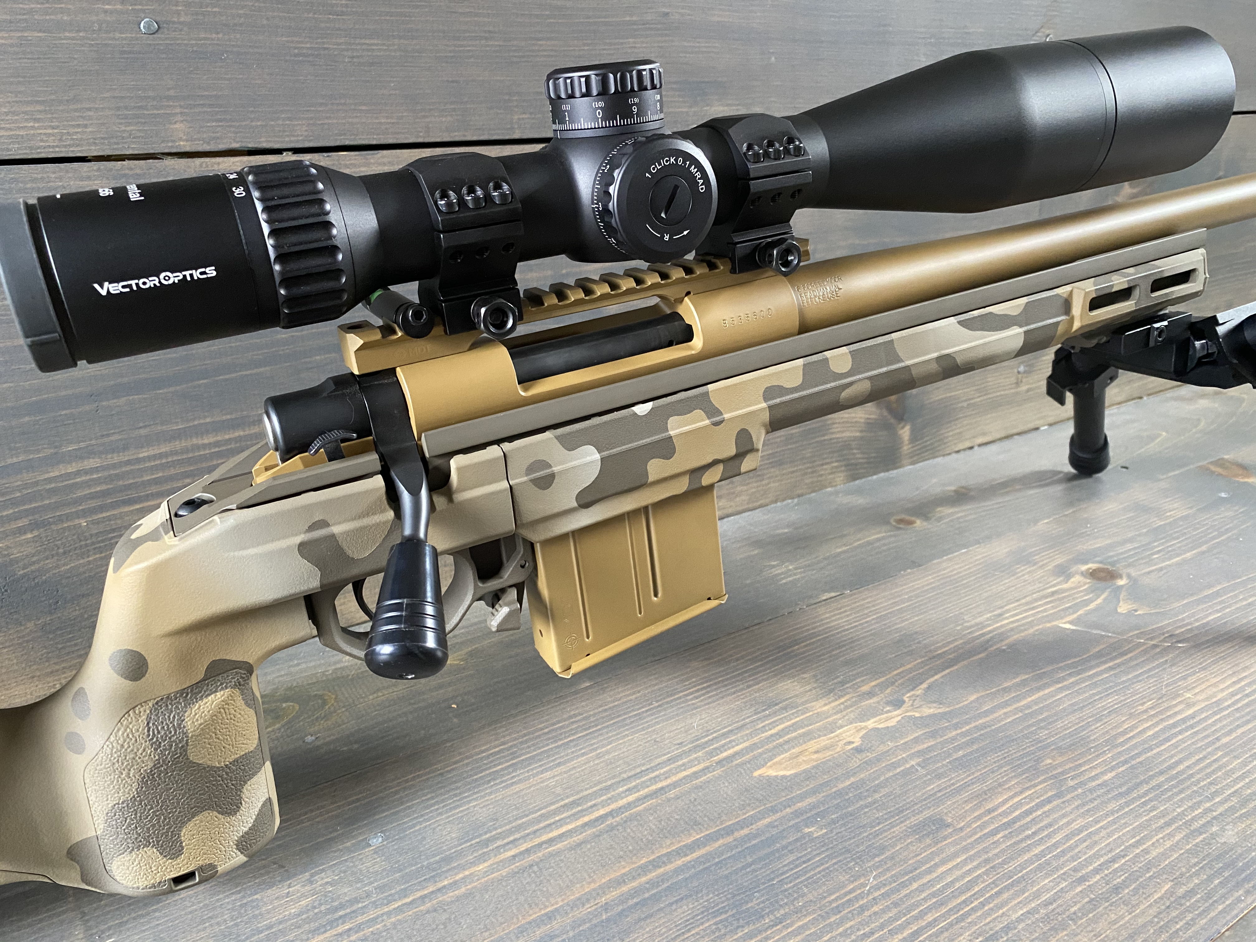 Howa Bolt Action Rifle Cerakoted using Noveske Tiger Eye Brown, Desert ...