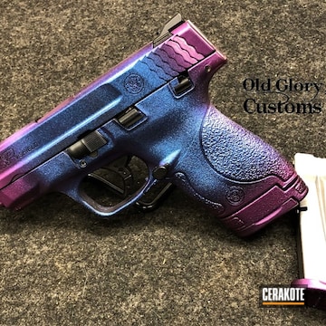 Smith & Wesson M&p Shield Cerakoted Using High Gloss Ceramic Clear And Gloss Black