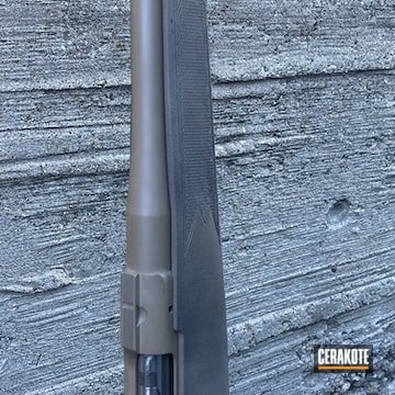 Ruger Bolt Action Rifle Cerakoted Using Armor Black And Flat Dark Earth