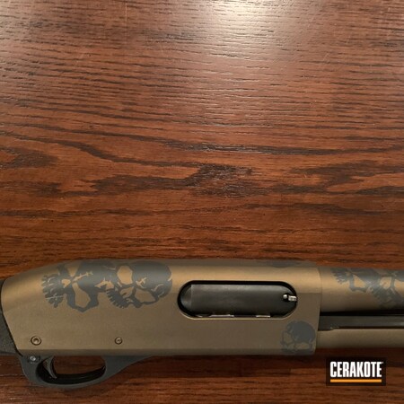 Powder Coating: 12 Gauge,Shotgun,S.H.O.T,Remington 870,Burnt Bronze H-148