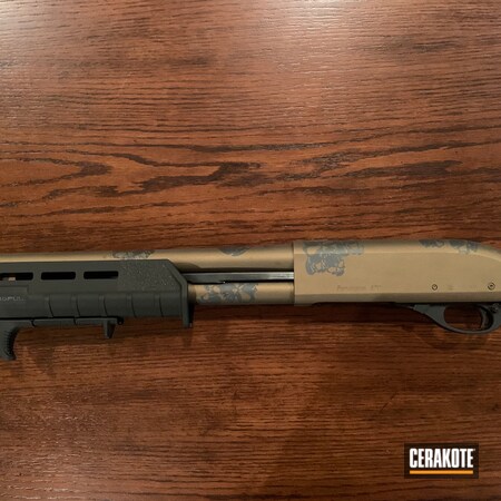 Powder Coating: 12 Gauge,Shotgun,S.H.O.T,Remington 870,Burnt Bronze H-148