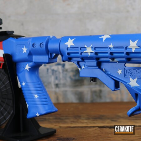 Powder Coating: AR,NRA Blue H-171,S.H.O.T,Stormtrooper White H-297,American Flag,FIREHOUSE RED H-216,Ruger,Red White And Blue