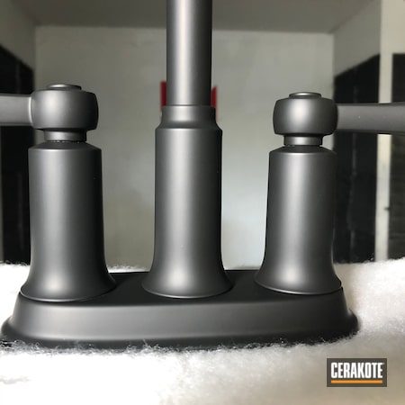 Powder Coating: Faucet,Fossett,CERAKOTE GLACIER BLACK C-7600