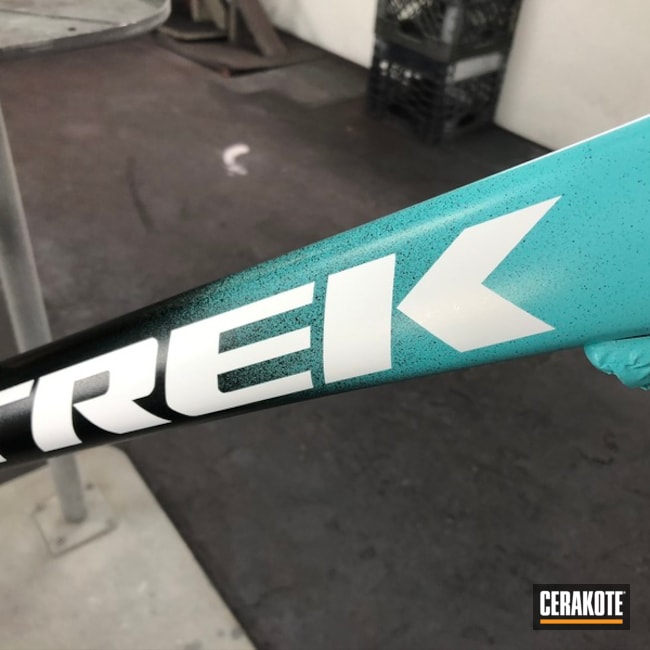 Trek Bicycle Cerakoted Using Graphite Black And Robin's Egg Blue