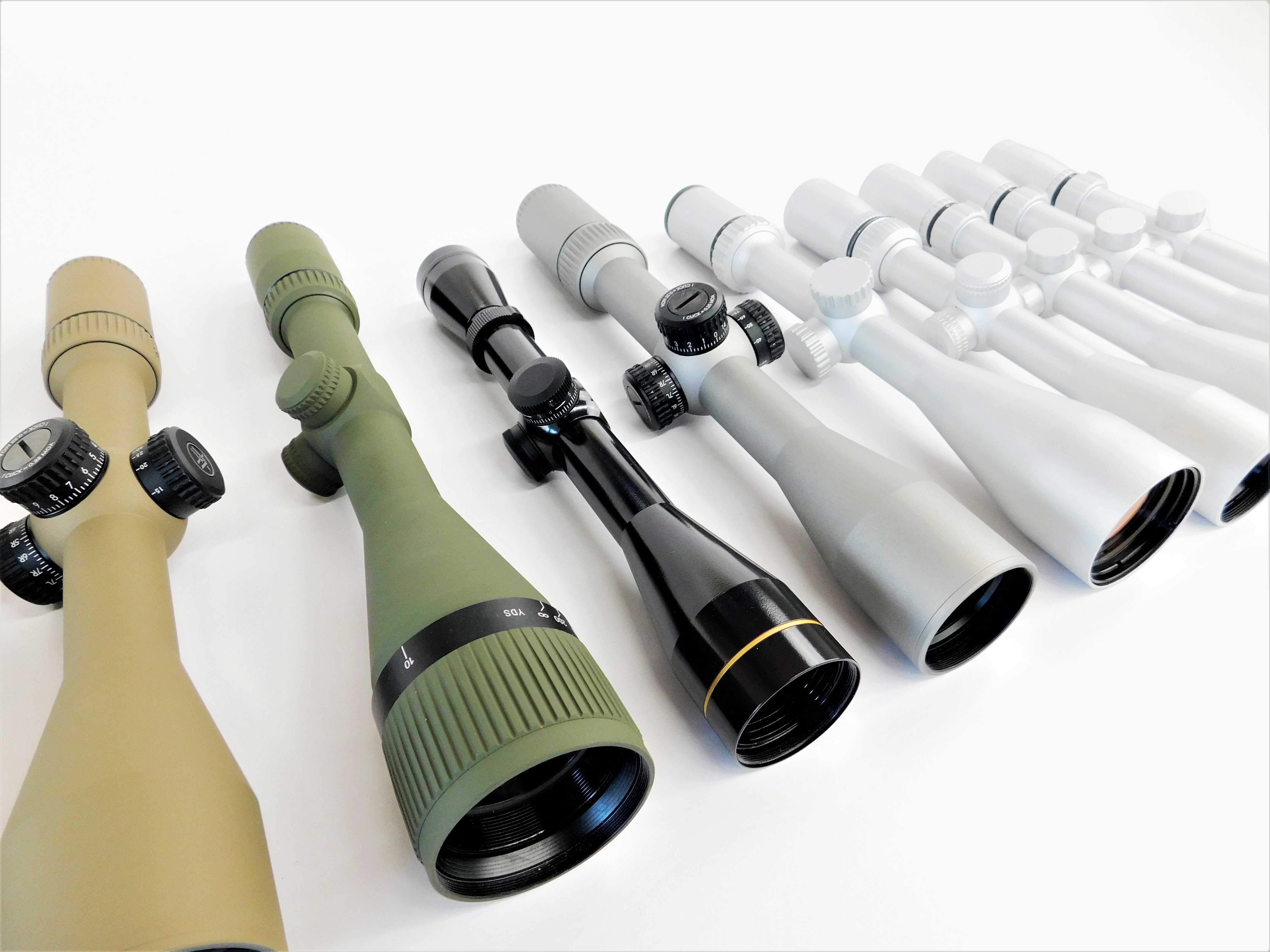 Leupold and Vortex Scopes Cerakoted using Satin Aluminum, Titanium and ...