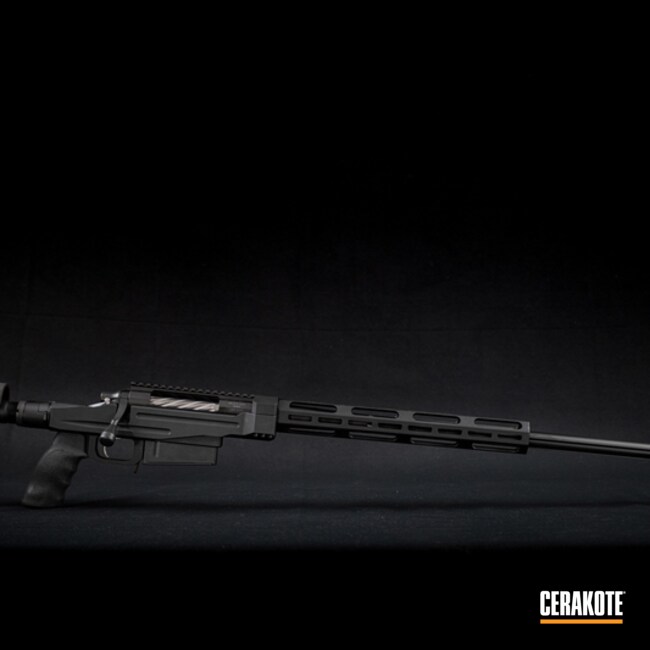 Custom Rifle Cerakoted Using Graphite Black