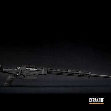Custom Rifle Cerakoted Using Graphite Black