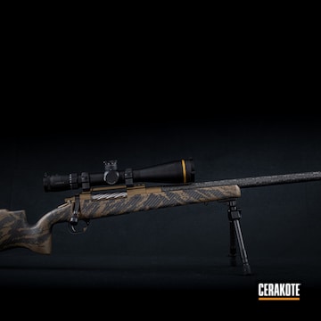 Nosler Bolt Action Rifle Cerakoted Using Graphite Black And Burnt Bronze