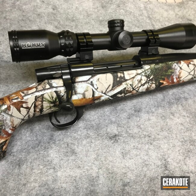 Bolt Action Rifle Cerakoted Using Matte Ceramic Clear And Blackout