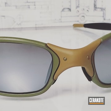 Oakley Sunglass Frames Cerakoted Using Noveske Bazooka Green And Coyote Tan