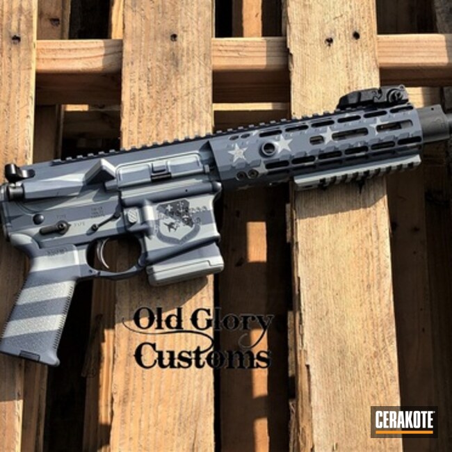 Ar Build Cerakoted Using Hidden White, Graphite Black And Smith & Wesson® Grey